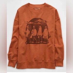 American Eagle distressed Halloween sweatshirt Small